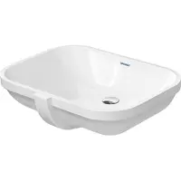 Duravit D Code onderbouwwastafel 56x40cm zonder kraangat met overloop wit