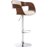 CLP Barstoel King - bekleding: stof, frame: notenhout - Crème kleur