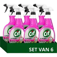 Cif Ultra Max - Degreasing Spray - Pink​ Pamplemousse - 6 x 750ml - Voordeelverpakking