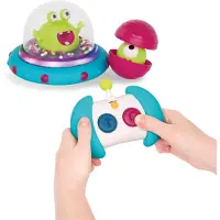 B. toys - Voertuig Bumper Space Car - Light - Up - Eenvoudige afstandsbediening auto voor peuters met buitenaardse chauffeur - Marky Mars - 12+ maand