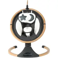Deryan Baby Elektrische Wipstoel - Schommelstoel - Hout look - Bluetoothfunctie,Speaker en Afstandsbediening