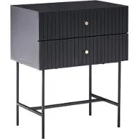 Beliani COVENTRY - Nachtkastje - Zwart/Goud - MDF