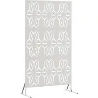 Syfax Privacyscherm 100 x 50 x 180 cm Roestvrij staal zilver