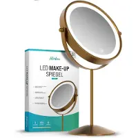 Mirlux Make-up spiegel oplaadbaar goud 1-10x vergroting