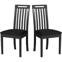 LeafDesign Eetkamerstoel, massief eikenhout, stoel, set van 2x Roma 10, zwart