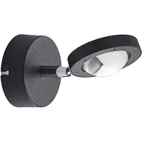 LINDBY LED-wandlamp Edonita, zwart, Woon-/ Eetkamer, metaal, Modern, LED wandlamp
