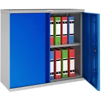Phoenix SCL Series Draaideurkast Staal 1 Plank Afsluitbaar 915 x 370 x 830 mm Blauw, grijs