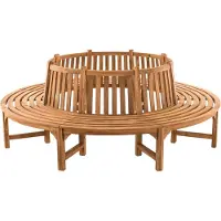 CLP Baumbank Novum, rond | Kleur: teak | Afmeting: 250 cm