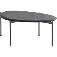 Woood Kota Salontafel - MDF/Fineer - Zwart - 36x92x68