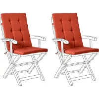 Beliani MAUI PREMIUM - Tuinkussen set 2 stuks - Rood - Polyester