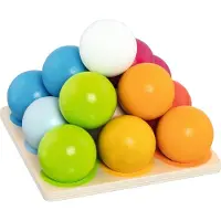 Goki Stapelspel - Piramide Van Ballen - Stapelen En Sorteren - Hout - 1 Jaar