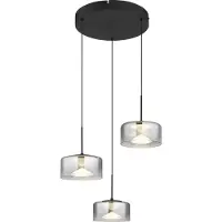 Globo Design Hanglamp Belinda 3 Lichts Zwart