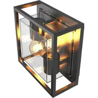 Calex outdoor square wall light zwart Bologna