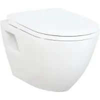 Creavit Design: Wandtoilet met keramische kom, soft-close zitting. Hangende toilet voor de badkamer, wit