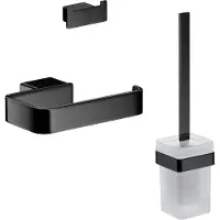 Emco Loft toilet accessoireset 3-in-1 Zwart