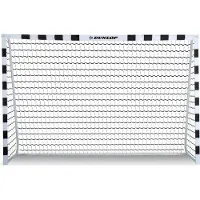 Dunlop Voetbaldoel - Voetbal Goal 300 x 90 x 200 cm - Voetbalgoal Groot - Buitenspeelgoed voor Kinderen en Volwassenen - Snelle Montage - Voetbal Training Doel - Metaal - Zwart/ Wit