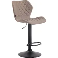 CLP Cork Barkruk - Kunstleer zwart/taupe