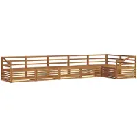 vidaXL Buiten bank set 6 st Naturel