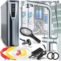 ARI Keukenmengkraan Venom 2 met aansluiting voor waterfilter, uitschuifbare douche, 360 graden draaibaar, chroom