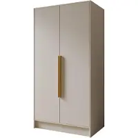 MargaretHadas24 Kledingkast Goya I 100 cm (kasjmier, gouden handgrepen)