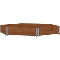 vidaXL Verhoogde plantenbak zeshoekig 160x160 cm grenenhout bruin
