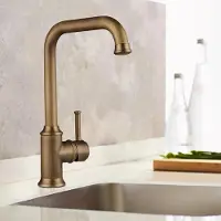 StarTech.com Badkamerkraan - Wastafelmengkraan - Montage op het aanrechtblad - Messing - Keramische cartridge - 0,5–0,7 MPa - Basisplaat 5,3 cm - Standaardaansluitingen - Geel