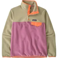 Patagonia - Merken - W's LW Synch Snap-T P/O Light Violet voor Dames van Gerecycled Polyester - Maat M - Paars