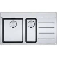 Franke Spoel MYTHOS MYX 251 A - Wastafel links - met drukknopafvoer / RVS spoelbak / Slimtop / Inbouwmodel
