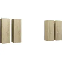Syfax Tv-meubelen 4 st 30,5x30x90 cm bewerkt hout sonoma eikenkleurig