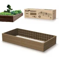 Prosperplast Base Woody - Moestuinbak - Bruin - Kunststof - Modulaire Constructie