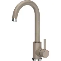 VBChome Keukenmengkraan, beige, 360° draaibaar, granietlook, gespot. Keukenmengkraan, eenhendel, spoelbakmengkraan, wastafelmengkraan voor keuken en badkamer