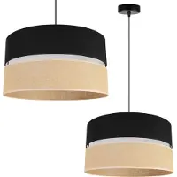 Light11 HOME Hanglamp, plafondlamp, lampenkap 40 cm, zwart