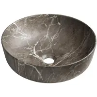 Sapho Rondea Keramische waskom Ø41cm, Breccia-marmer