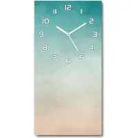 Tulup Wandklok - Abstracte achtergrond Glazen Wandklok Design - 30x60 cm - Veelkleurig Klok Glas Met Opdruk - Witte handen - Rechthoekige Klok - Wandklok Glas Met Motief - Decoratieve Glazen Klok