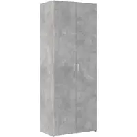 vidaXL Hoge kast 70x42,5x185 cm bewerkt hout betongrijs