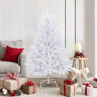 Prolenta Maison Exclusive - Kunstkerstboom met 150 LED-lampjes, PVC en staal, wit