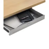 Desktronic Bureaulade - Grijs - Hoogste kwaliteit staal - Maximaal gewicht 8kg