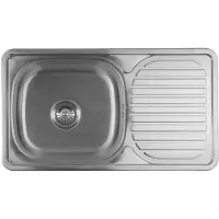 Hak RVS ingebouwd spoelbak met afdruipgedeelte 76x18x42cm