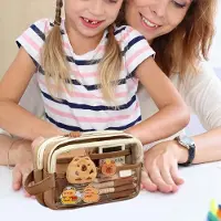 Markenlos Capybara etui met 6 Capybara pennen - Capybara knuffel & Capybara accessoires - 5 vakken - Grote opening - Schattig Capybara etui met een mooie uitstraling - Leuke Capybara pennen set