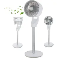 Zilan Air Circulator Statiefventilator – 25 cm – 60 Watt – Afstandsbediening – Timer 1-7 uur – 3 Snelheden – 55° Oscillatie – 90° Kantelbaar – Wit