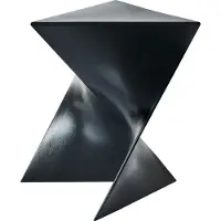 Beliani PECOS - Bijzettafel - Zwart - Synthetisch materiaal
