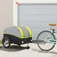 Prolenta Maison Exclusive - Fietsaanhanger, zwart en groen, 45 kg, staal