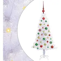 Syfax Kunstkerstboom met 150 LED Wit 120 cm PVC en Staal