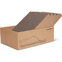 Famanu Kartonnen krabpaal voor katten - Set van 5 stuks met omkeerbare krabmat - FUKUMARU kattenkrabpaal