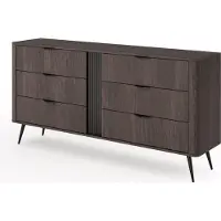 Bettso Kommode ARVIS - Luxueus design, 6 lades, eikenhout Dunin + zwart