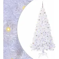 Syfax Kunstkerstboom met 300 LED Wit 210 cm PVC en staal