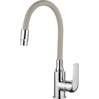 Kuchinox BADLAND Keukenmengkraan ELZA, flexibele mengkraan met 2 functies, uitloop voor de keuken, in chroom-beige