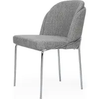 AEA Polsterstuhl Grauer Esszimmer Stuhl Exklusive Esszimmer Metall Stühle