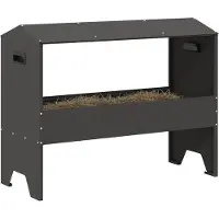 vidaXL Voederbak voor vee Zwart 79 x 35 x 62 cm 15 kg