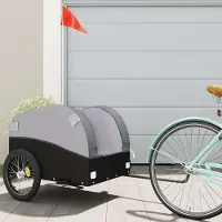 Prolenta Maison Exclusive - Fietsaanhanger, zwart en grijs, 45 kg, staal